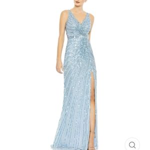 Mac Duggal Gown Womens Size 2 Blue Elsa Dress